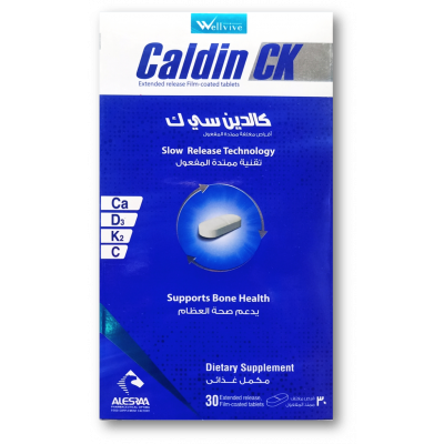 CALDIN CK SUPPORTS BONE HEALTH ( CALCIUM + VITAMIN C + VITAMIN D3 + VITAMIN K2 ) 30 EXTENDED-RELEASE FILM-COATED TABLETS